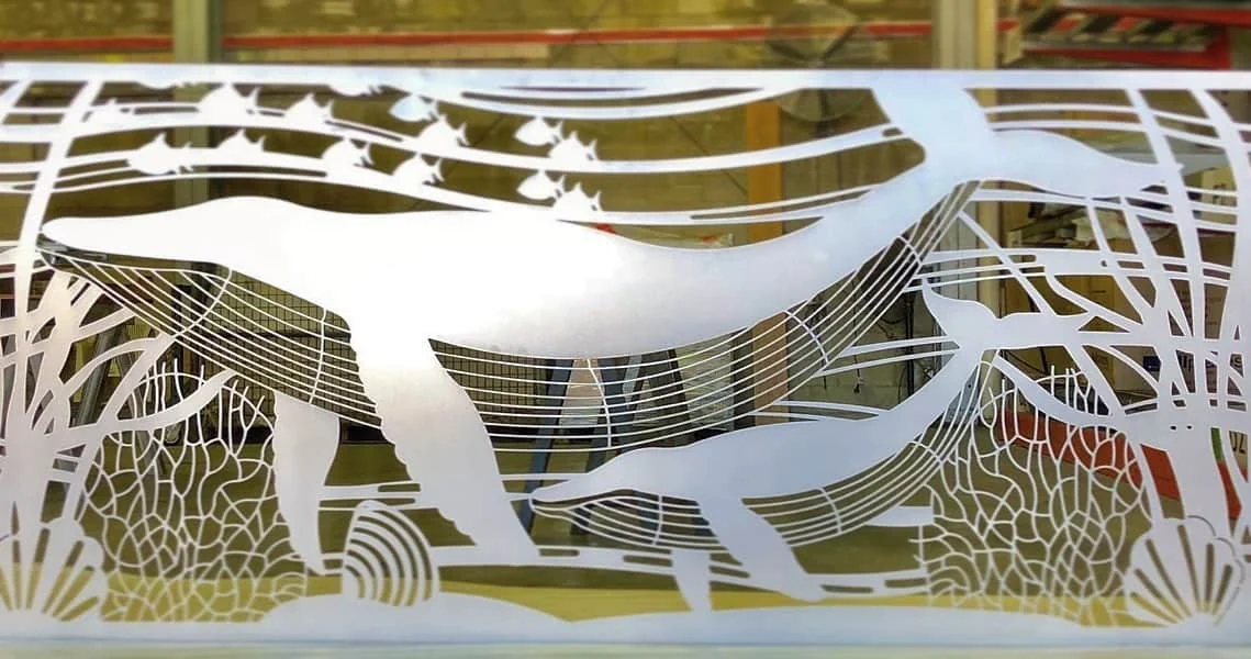 Baleine Laser Cut Decorative Wall Art | Architectural Metal Screen Pattern pattern detail reference