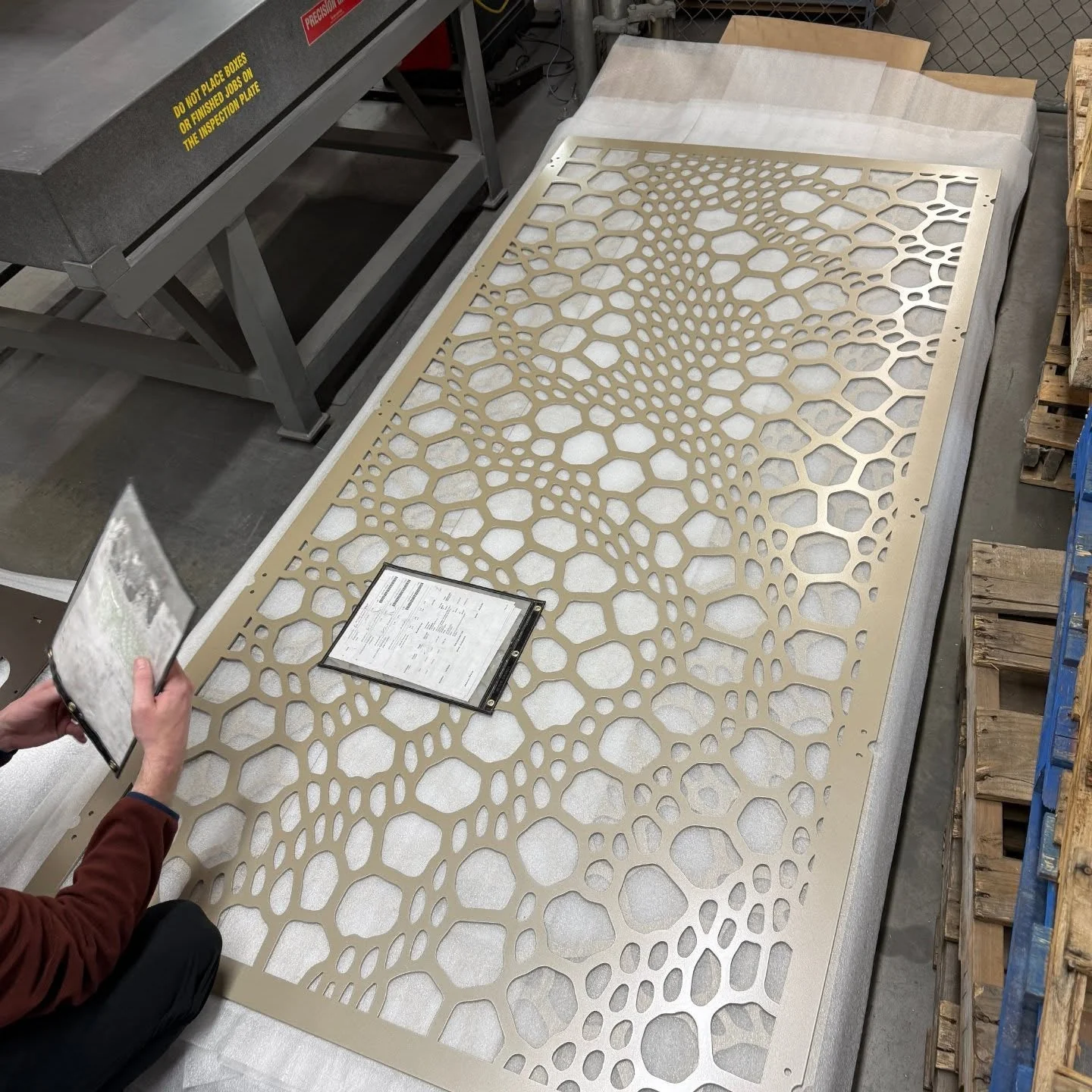 Cellular Flow | Architectural Metal Screen Pattern official installation scene 3