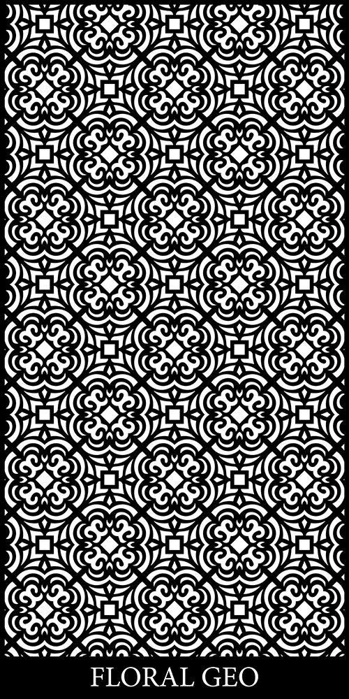 Floral Geo | Architectural Metal Screen Pattern official installation scene 3
