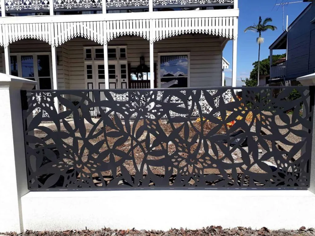 Tiger Lily Decorative Screening Panel | Architectural Metal Screen Pattern official installation scene 3