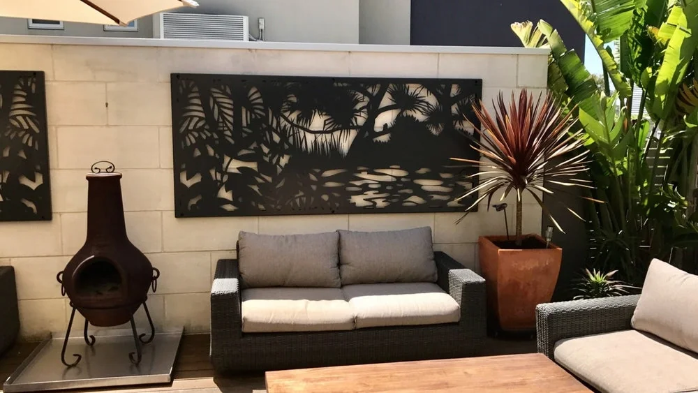 Trees By The Lake | Architectural Metal Screen Pattern official installation scene 3