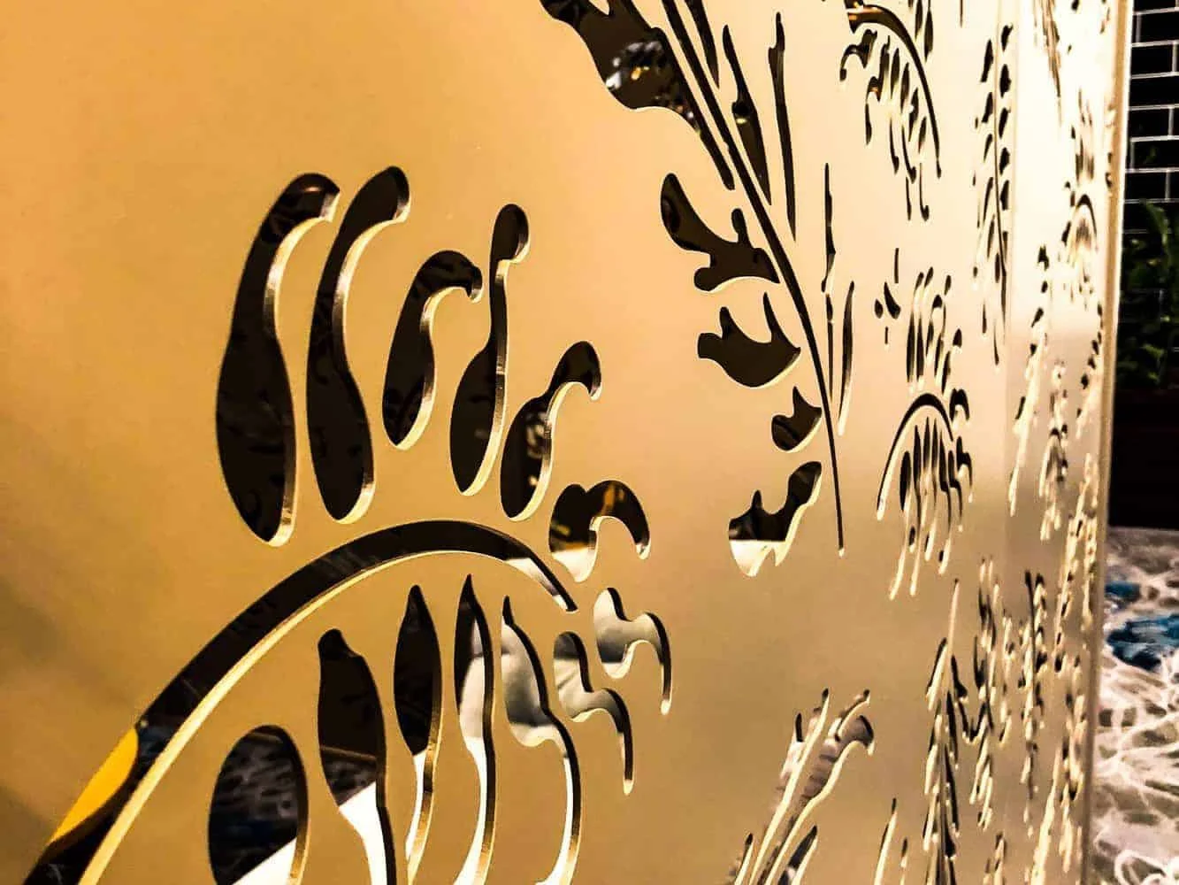 Winderoo Decorative Room Divider | Architectural Metal Screen Pattern pattern detail reference